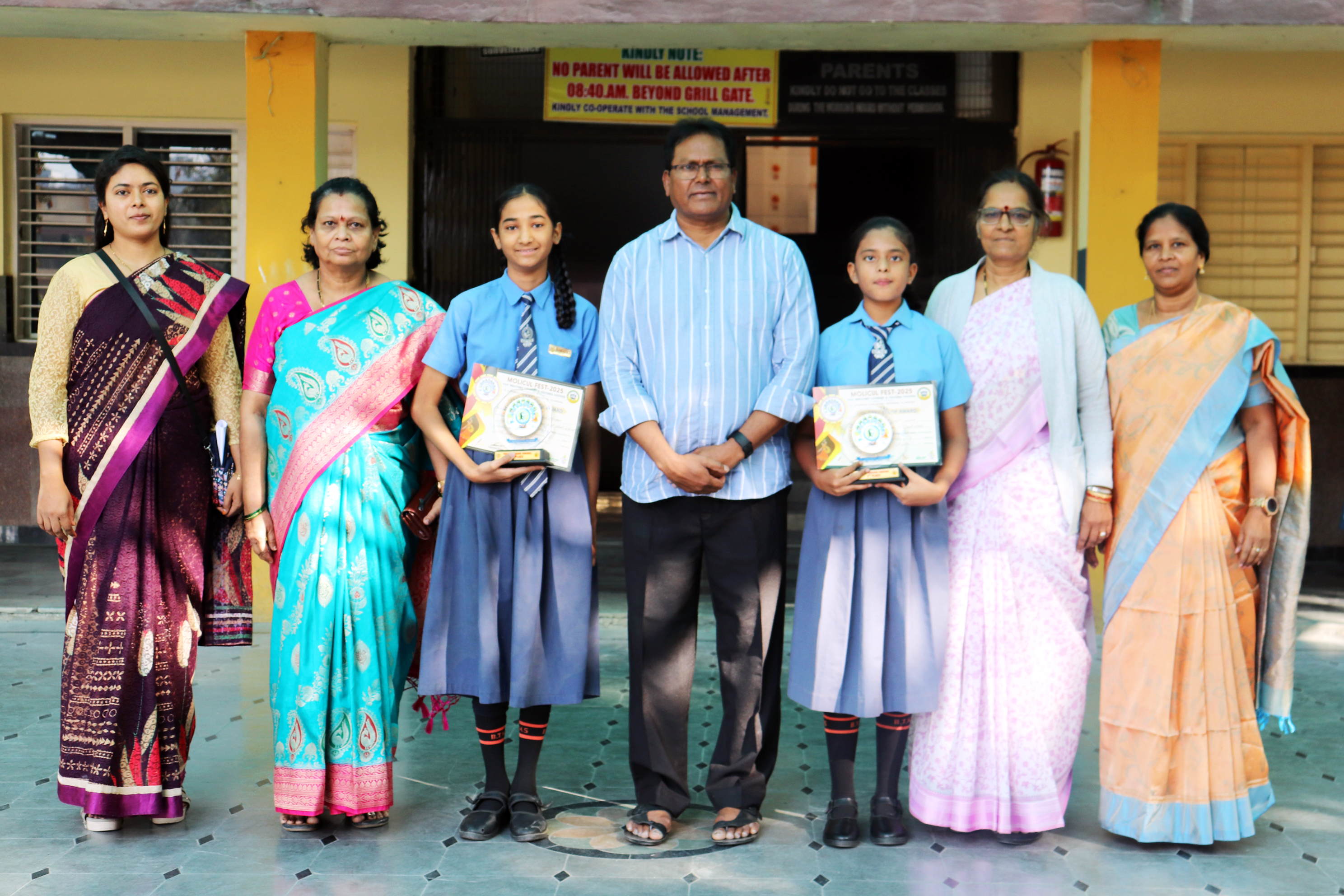 Students participating in literary competition event